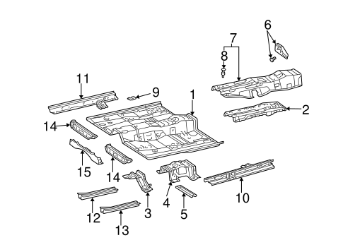 BODY/FLOOR & RAILS for 2002 Toyota Camry #1