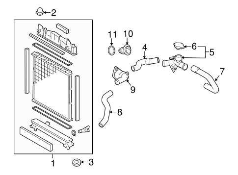 COOLING SYSTEM/RADIATOR & COMPONENTS for 2015 Scion iQ #2