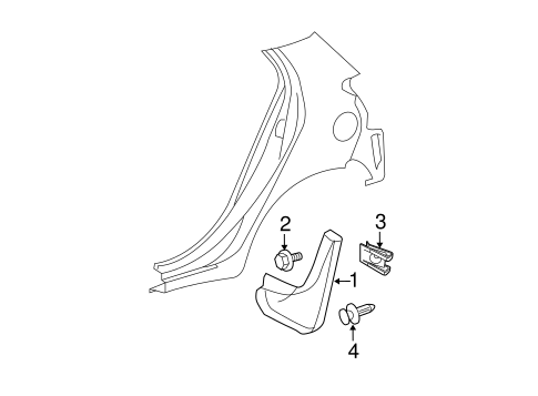 BODY/EXTERIOR TRIM - QUARTER PANEL for 2010 Toyota Yaris #3