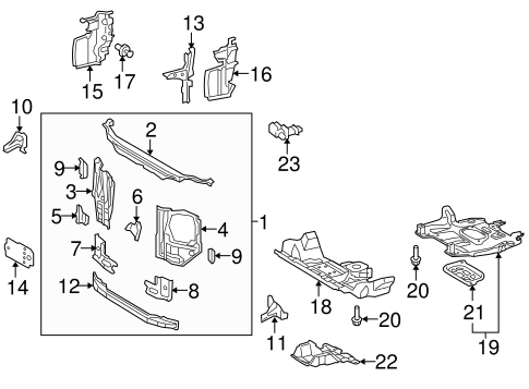 BODY/RADIATOR SUPPORT for 2014 Toyota 4Runner #1
