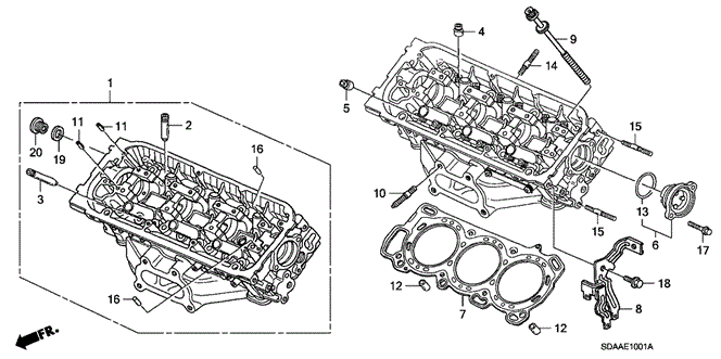 Engine/Front Cylinder Head (V6) for 2007 Honda ACCORD SEDAN #1