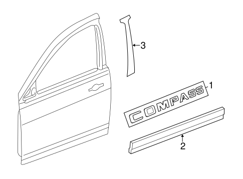 Compass EXTERIOR TRIM - FRONT DOOR