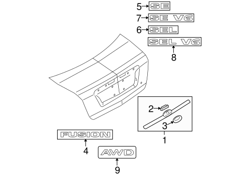 Fusion EXTERIOR TRIM - TRUNK