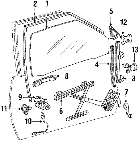 OEM Honda 76720-SA1-013ZZ - Hinge OEM Honda 76720-SA1-013ZZ - Hinge