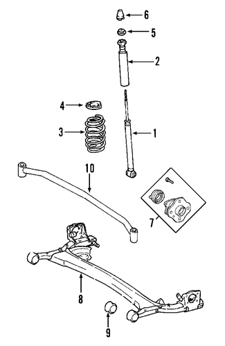 REAR SUSPENSION/REAR AXLE for 2007 Toyota Prius #1