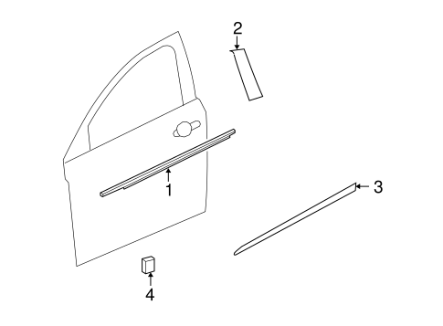Astra EXTERIOR TRIM - FRONT DOOR 2