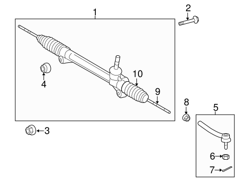 Steering/Steering Gear & Linkage for 2016 Toyota Highlander #1