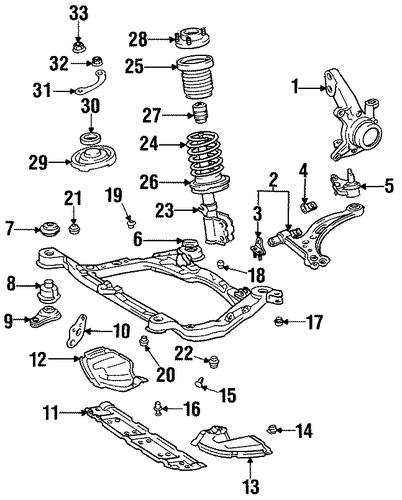 FRONT SUSPENSION/SUSPENSION COMPONENTS for 1996 Toyota Avalon #1
