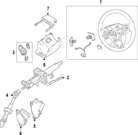 Steering Column for 2019 Toyota RAV4 #0