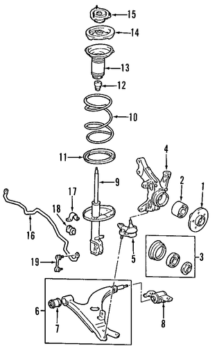 FRONT SUSPENSION/FRONT SUSPENSION for 1999 Toyota RAV4 #1