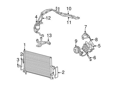 X-Type CONDENSER, COMPRESSOR & LINES