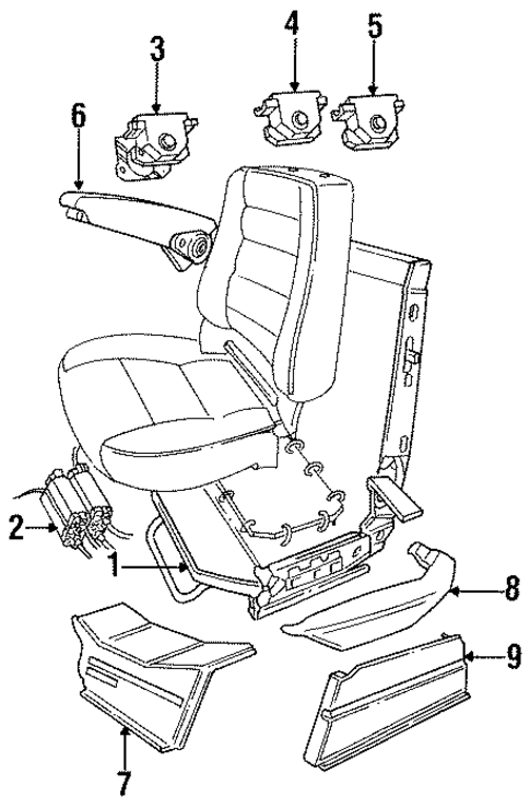 Defender 110 SEATS & TRACK COMPONENTS