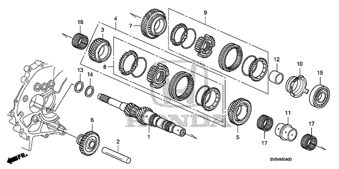 TRANSMISSION - MANUAL/MT MAINSHAFT (1.8L) for 2010 Honda CIVIC COUPE #1
