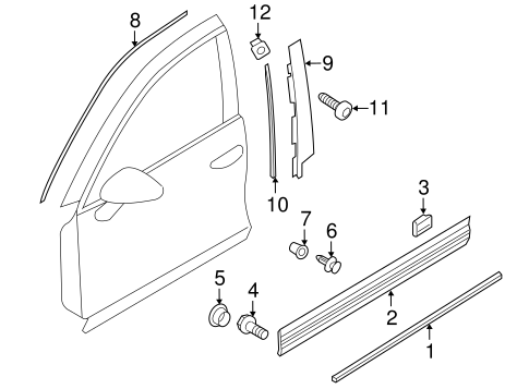Cayenne EXTERIOR TRIM - FRONT DOOR