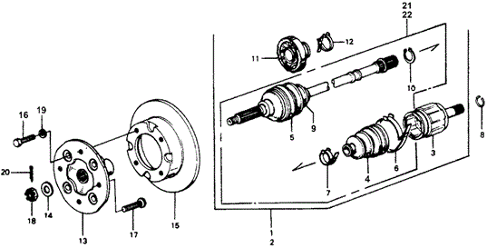 Chassis/Driveshaft - Front Brake Disk for 1977 Honda ACCORD HATCHBACK #1