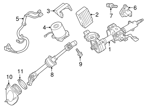 STEERING/STEERING COLUMN ASSEMBLY for 2015 Toyota Camry #1