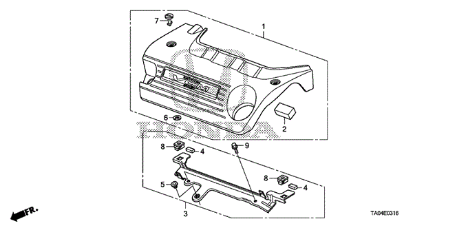 Engine/Engine Cover (V6) for 2010 Honda ACCORD SEDAN #1