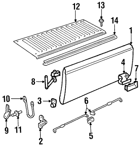 K3500 Pickup TAIL GATE