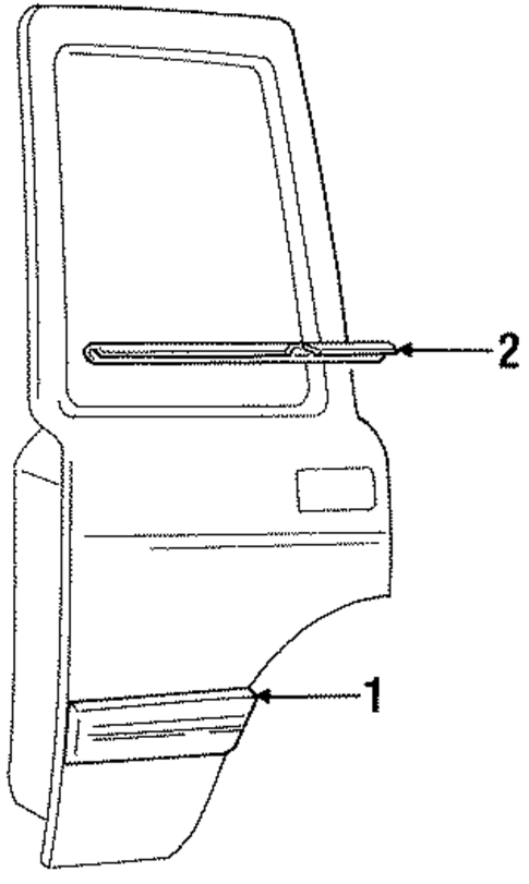 Discovery EXTERIOR TRIM - REAR DOOR