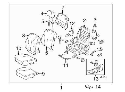 BODY/DRIVER SEAT COMPONENTS for 2007 Toyota Camry #1