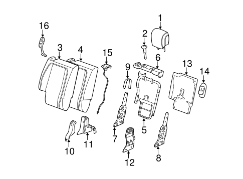 Terrain REAR SEAT COMPONENTS 2