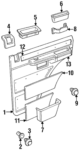 Defender 110 INTERIOR TRIM - REAR DOOR
