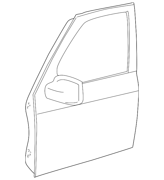 ASR1738 Деталь DOOR SHELL, RIGHT