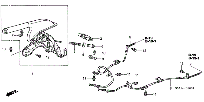 CHASSIS/PARKING BRAKE (2) for 2004 Honda CIVIC SEDAN #1