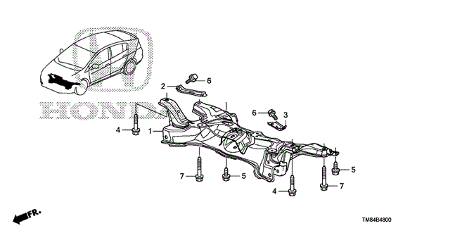 BODY / AIR CONDITIONING/FRONT SUB FRAME for 2013 Honda INSIGHT #1