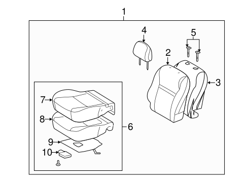 Vibe FRONT SEAT COMPONENTS 2