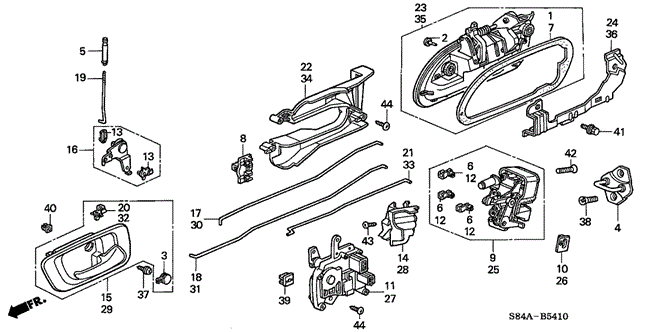 BODY / AIR CONDITIONING/REAR DOOR LOCKS for 2002 Honda ACCORD SEDAN #1