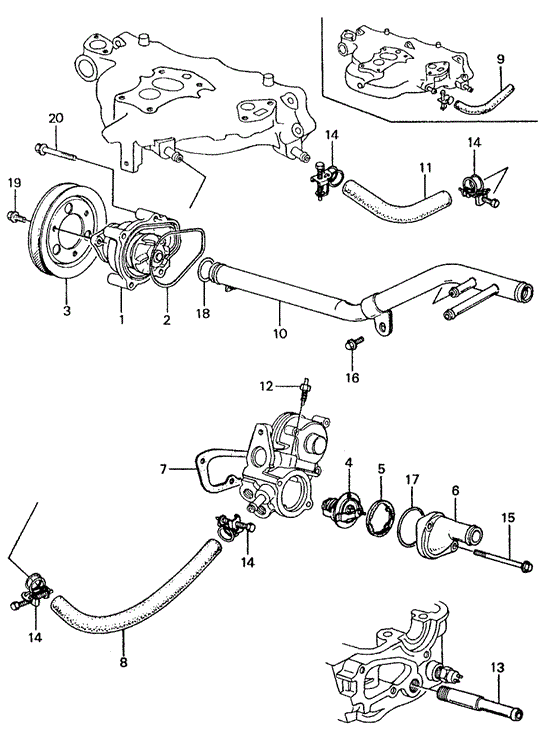 ENGINE/WATER PUMP - THERMOSTAT ('82-'83) for 1982 Honda CIVIC SEDAN #1
