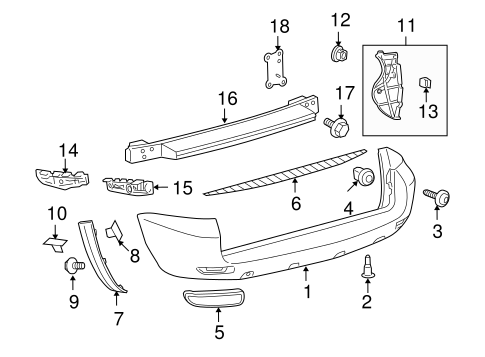 BODY/BUMPER & COMPONENTS - REAR for 2008 Toyota RAV4 #1