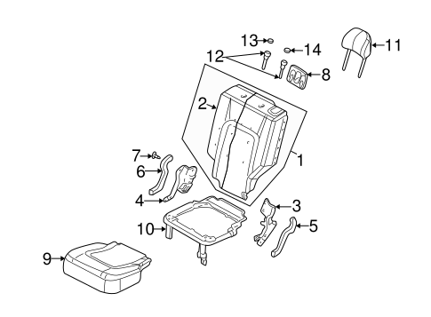 Liberty REAR SEAT COMPONENTS 2