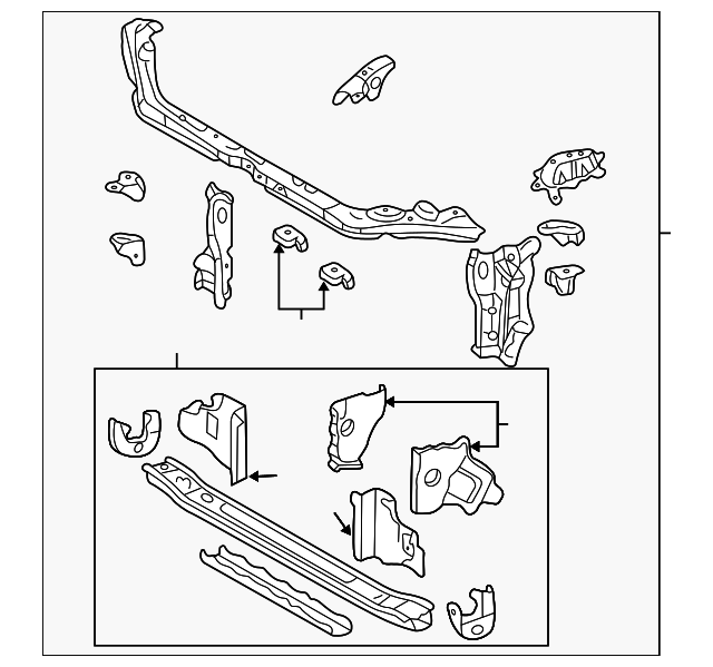 88969689 Деталь RADIATOR SUPPORT