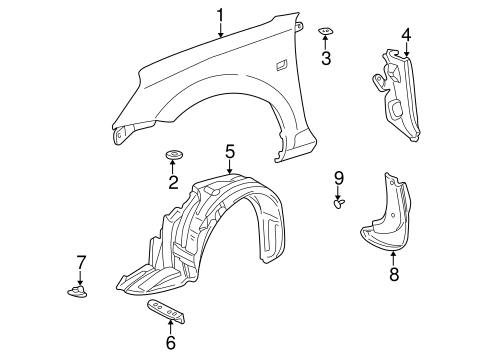 BODY/EXTERIOR TRIM - FENDER for 2004 Toyota MR2 Spyder #1