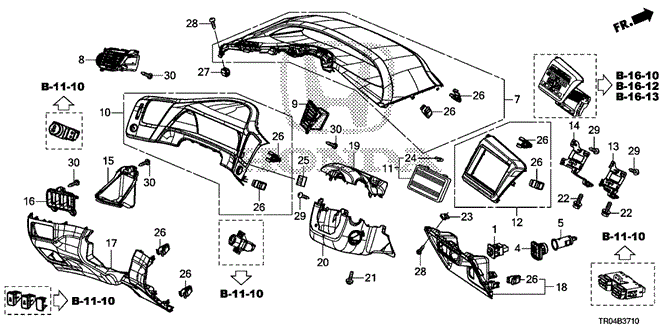 Interior/Bumper/Instrument Panel Garnish (Driver Side) for 2012 Honda CIVIC SEDAN #1