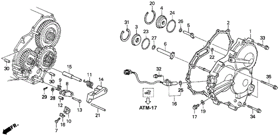 TRANSMISSION - AUTOMATIC/AT LEFT SIDE COVER (V6) for 1997 Honda ACCORD SEDAN #1