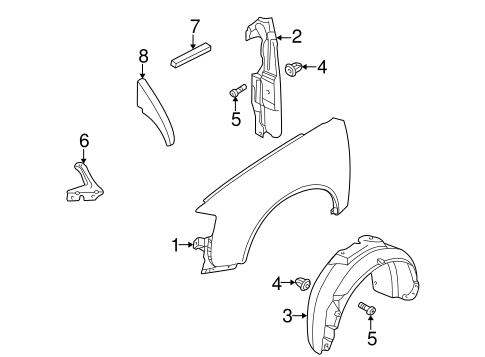 Fender & Components for 2001 Audi A6 #0