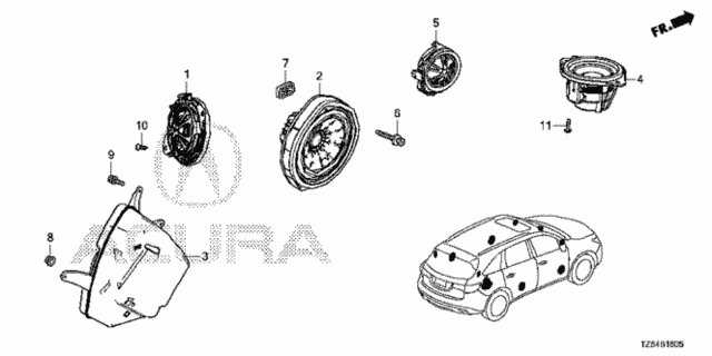 Speaker for 2015 Acura MDX 5-DOOR #0
