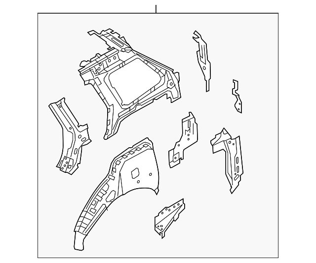 LR036767 Деталь INNER QTR PANEL, RIGHT