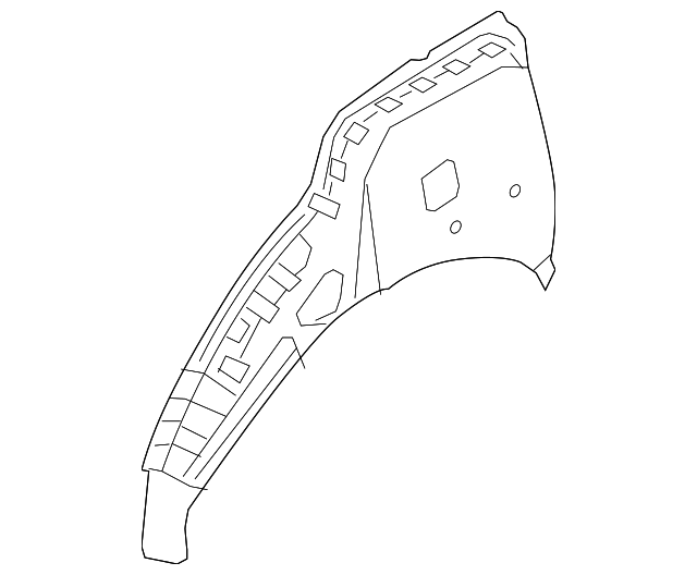 LR037634 Деталь OUTER WHEELHOUSE, LEFT