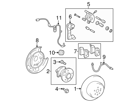 BRAKES/BRAKE COMPONENTS for 2004 Toyota Highlander #2