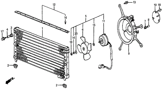 A/C Air Conditioner (Condenser) for 1984 Honda Prelude #0