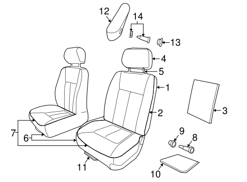 Dakota FRONT SEAT COMPONENTS 5