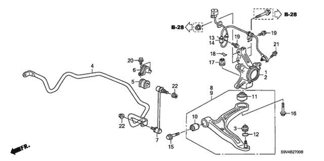 Front Knuckle - Front Lower Arm for 2006 Honda Pilot #0