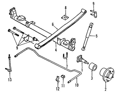 Rear Suspension for 1995 Nissan Quest #1