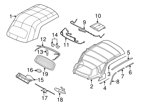 Electrical/Convertible Top for 2005 Chrysler PT Cruiser #1