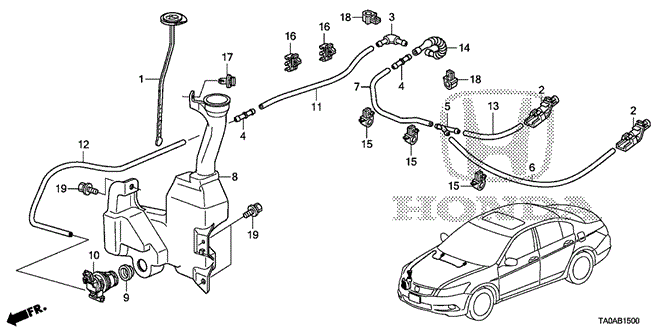 Electrical/Exhaust/Heater/Fuel/Windshield Washer (KA/KL/KX) for 2012 Honda ACCORD SEDAN #1