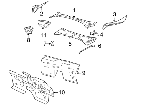 Body/Cowl for 2002 Ford Thunderbird #1